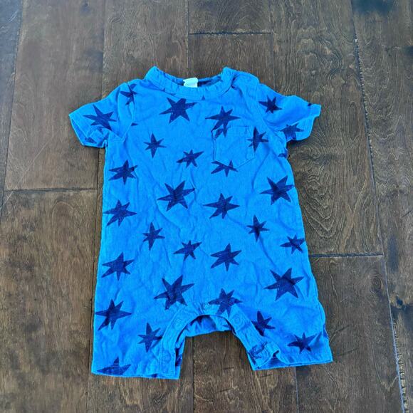 Tucker and Tate Boys 6 Month Summer Romper Outfit Blue Stars - Picture 1 of 6